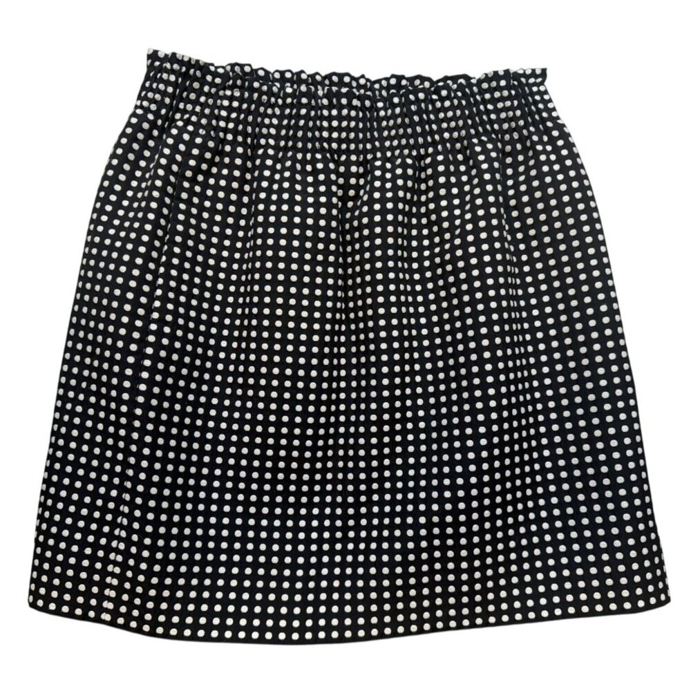 J. Crew Womens Mini Skirt Size 4 Black & White Elastic Waist